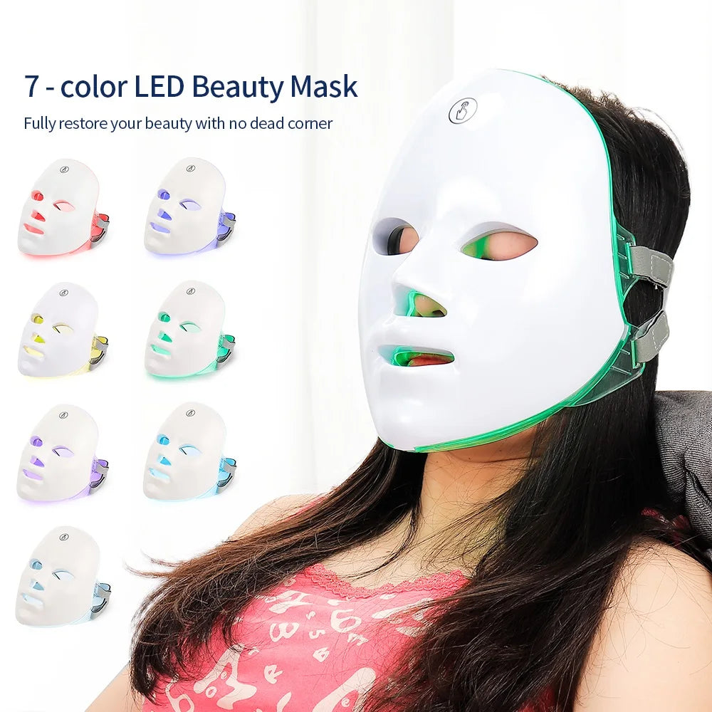 Rechargeable 7-Color LED Photon Therapy Mask