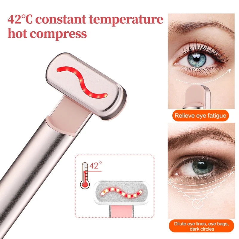 LED Microcurrent Eye Massager - Anti-Aging Facial & Neck Device