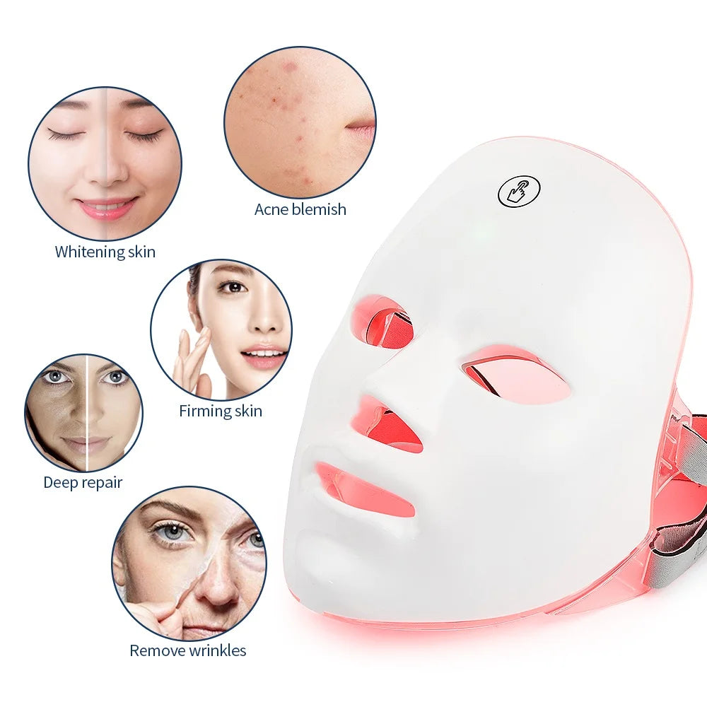 Rechargeable 7-Color LED Photon Therapy Mask