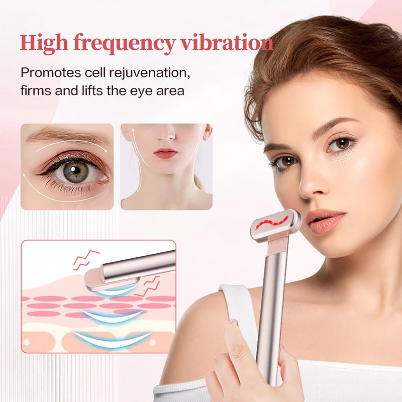 LED Microcurrent Eye Massager - Anti-Aging Facial & Neck Device