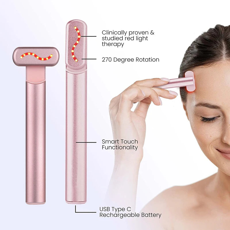 LED Microcurrent Eye Massager - Anti-Aging Facial & Neck Device